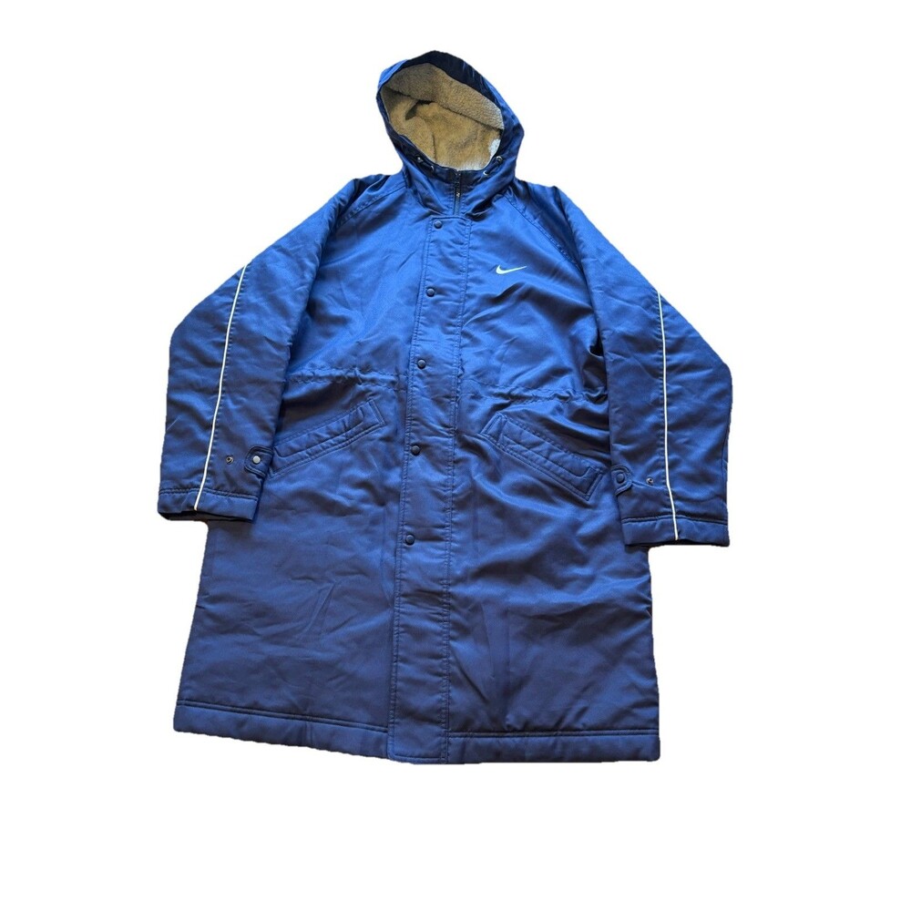 Vintage Rare Nike Men's L Outdoor Long Parka Navy Blue